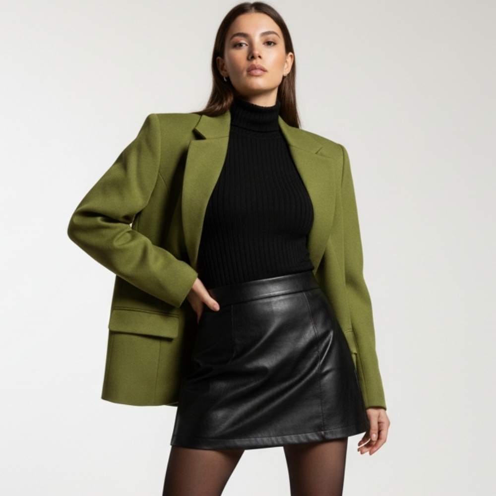 Blair Vintage Olive Green Blazer Sz 16 Structured Power Jacket